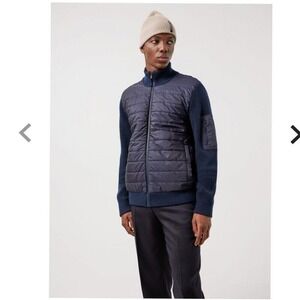J.‎ Lindeberg Beck Knitted Hybrid Jacket XXL Navy Blue NWT